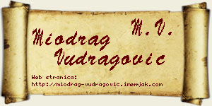 Miodrag Vudragović vizit kartica